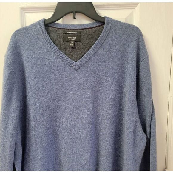 Nordstrom Mens V-Neck Cashmere Sweater XXL - Picture 4 of 9
